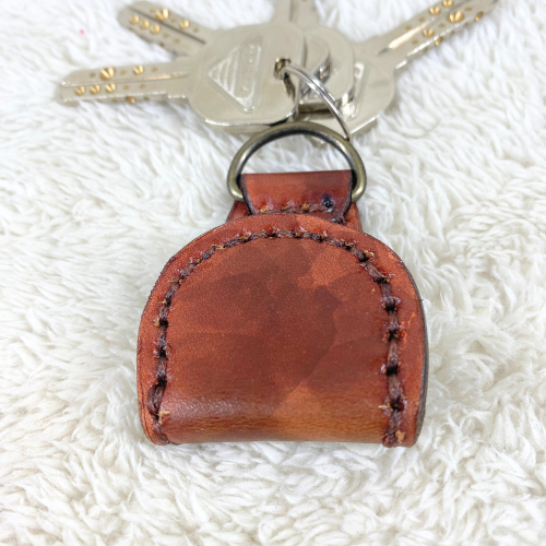 本革 キークリップ（茶）